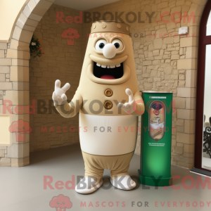 Beige Irish Castle mascot...