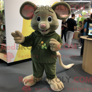 Olive Mouse mascottekostuum...