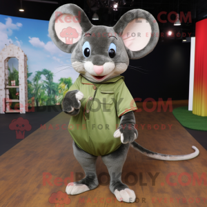 Olive Mouse mascottekostuum...