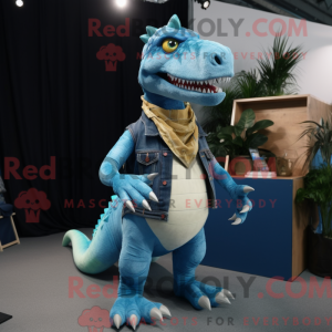 Personaggio mascotte ciano...