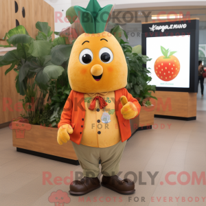 Tan Mango maskot kostume...