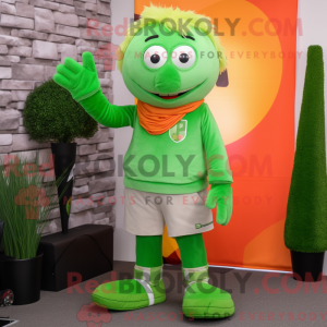 Limegrøn irsk flag maskot...