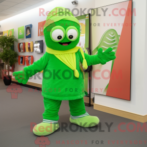 Limegrøn irsk flag maskot...