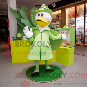 Lime Green Swan maskot...
