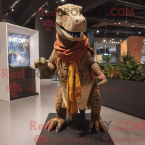 Brown Allosaurus mascot...