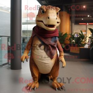 Brown Allosaurus mascot...