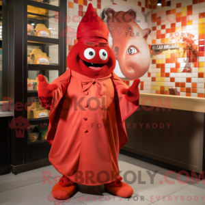 Red Goulash mascot costume...