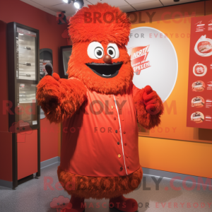 Red Goulash mascot costume...