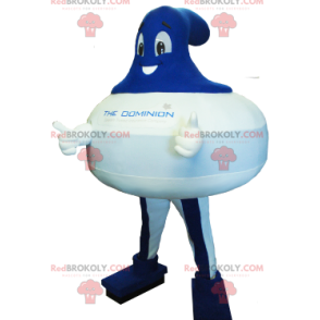 Blå och vit curling maskot - Redbrokoly.com