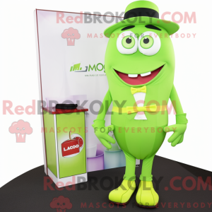 Postava maskota Lime Green...