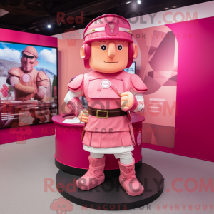 Pink romersk soldat maskot...