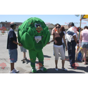 Giant green artichoke mascot