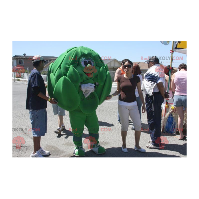 Mascota de alcachofa verde gigante - Redbrokoly.com
