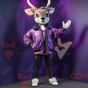 Purple Deer maskot kostume...