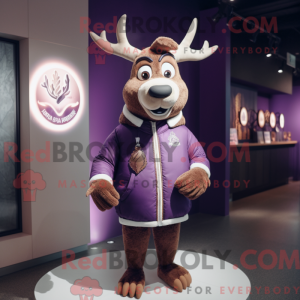 Purple Deer mascot costume...
