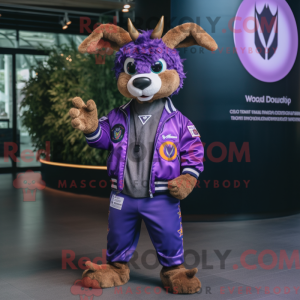 Purple Deer-mascottekostuum...