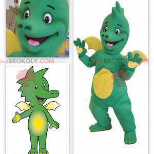 Baby green and yellow dragon mascot - Redbrokoly.com