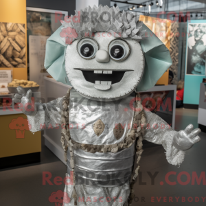 Silver Tacos mascot costume...