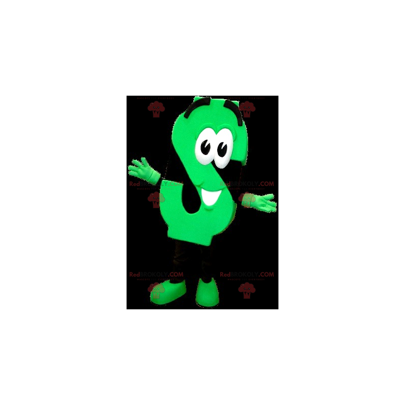 Mascot letter S neon groen en zwart - Redbrokoly.com