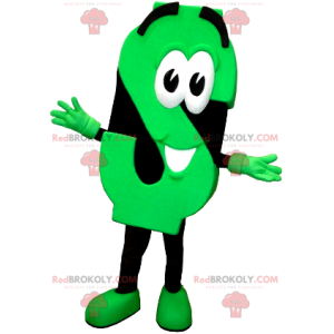 Mascot letter S neon groen en zwart - Redbrokoly.com