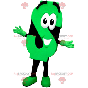 Mascotte de la lettre S vert fluo et noir - Redbrokoly.com