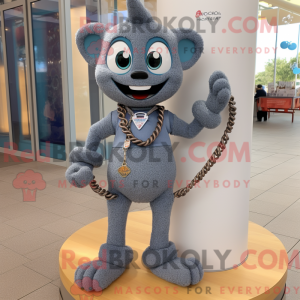 Grå armband maskot kostyme...