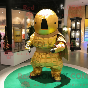 Gold Grenade mascot costume...