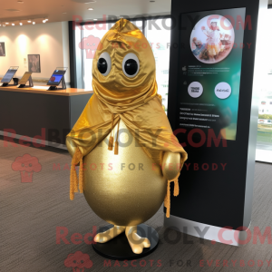 Gold Grenade mascot costume...