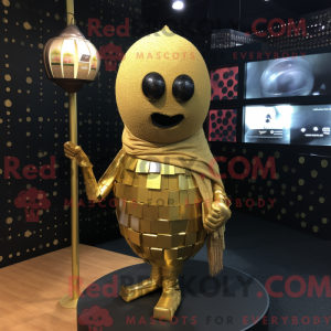 Gold Grenade mascot costume...