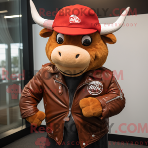 Maskotdraktfigurat Red Beef...