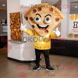 Gold Pizza Slice máscara de...