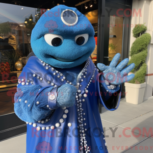 Blå forlovelsesring maskot...