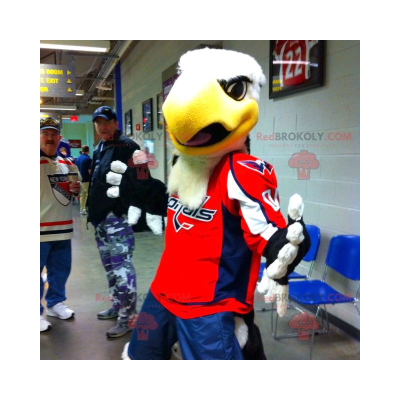 Black and yellow white eagle mascot - Redbrokoly.com