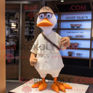 Tan Dove maskot kostume...