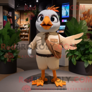 Tan Dove mascottekostuum...