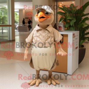Tan Dove mascottekostuum...