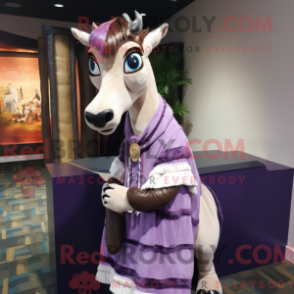 Fantasia de mascote de ocapi lavanda com saia reta e xales - Mascotes Okapi - REBROKO_277298 - RedBrokoly.com