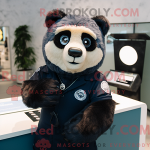 Navy brillebjørn maskot...