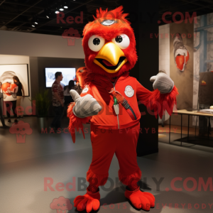 Red Crow-maskotdraktfigure...