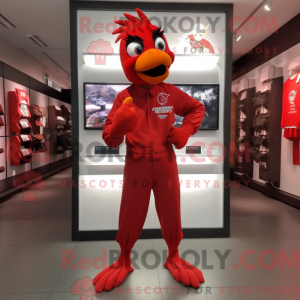 Red Crow maskot kostume...