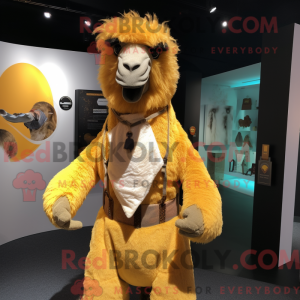Gul Camel-maskotdraktfigur...