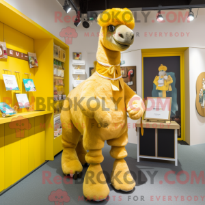 Gul Camel-maskotdraktfigur...