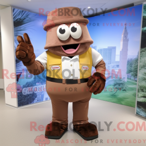Brown Wedding Cake mascot...