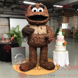 Brun Wedding Cake maskot...
