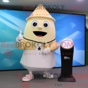 Cream Ice Cream Cone maskot...