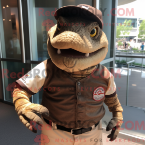 Brown Komodo Dragon mascot...