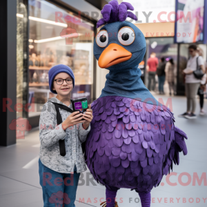 Purple Guinea Fowl mascot...