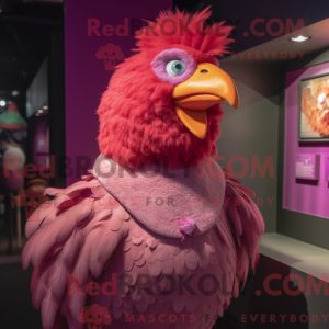 Máscara de cor magenta com...