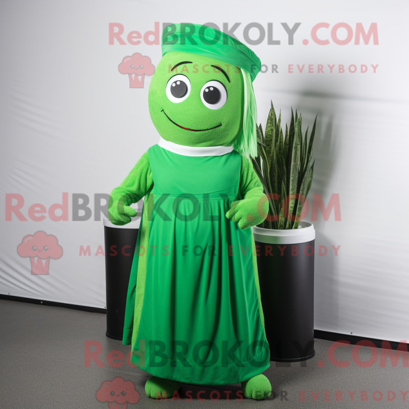 Fantasia de mascote Pho verde com saia longa e gorros - Pho mascotes - REBROKO_277447 - RedBrokoly.com