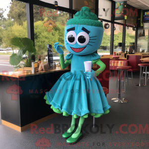 Teal Burgers Maskottchen...